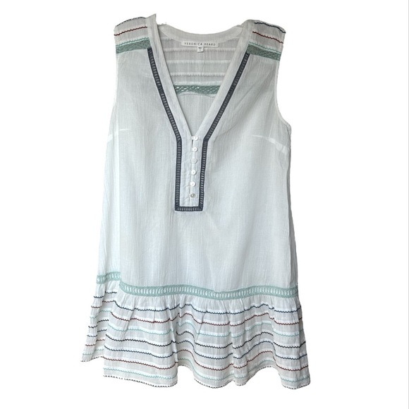 Veronica Beard cotton dress with Multicolor Stripes - Picture 2 of 9